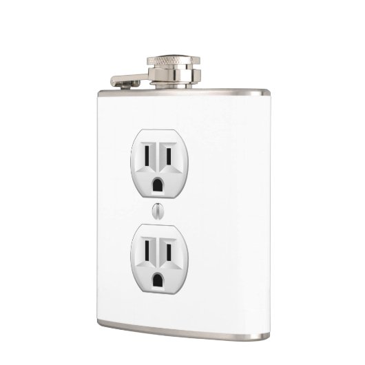 色の装飾をカスタマイズ電気プラグのかちりと言う音 フラスク (左)