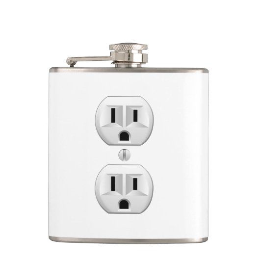 色の装飾をカスタマイズ電気プラグのかちりと言う音 フラスク (正面)