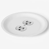 色の装飾をカスタマイズ電気プラグのかちりと言う音 ペーパープレート (アングル)