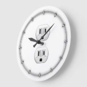 色の装飾をカスタマイズ電気プラグのかちりと言う音 ラージ壁時計 (傾斜)