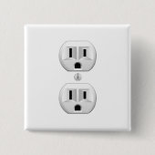 色の装飾をカスタマイズ電気プラグのかちりと言う音 缶バッジ (正面)