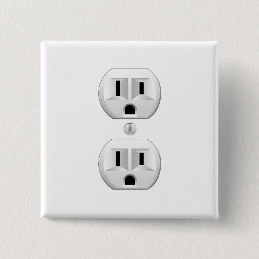 色の装飾をカスタマイズ電気プラグのかちりと言う音 缶バッジ (正面)