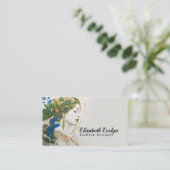 色の調和：シルエット、金ゴールド、緑、青 名刺 (スタンド正面)