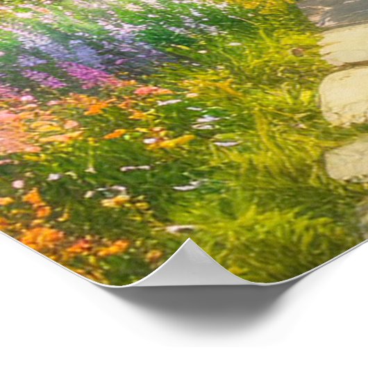 色の調和、美しい庭園 ポスター (角)