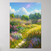 色の調和、美しい庭園 ポスター (正面)