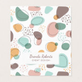 色の貼り付けオーガニック図形パターン 名刺 (外部フラット)