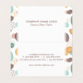 色の貼り付けオーガニック図形パターン 名刺 (内部フラット)