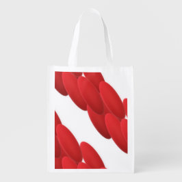 色の赤いモダン芸術はボーブルのbangles totのような エコバッグ
