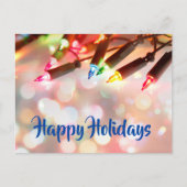 色の輝数々のくライトクリスマス《写真》ぼけ味 シーズンポストカード (正面)