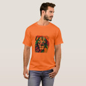 "色の轟音：夢の水色ライオンTシャツDes Tシャツ (正面フル)