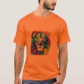 "色の轟音：夢の水色ライオンTシャツDes Tシャツ (正面)