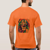 "色の轟音：夢の水色ライオンTシャツDes Tシャツ (裏面)