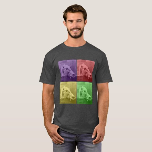 色の違う馬 Tシャツ (正面フル)