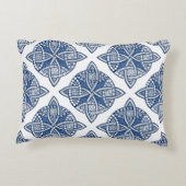 色の選択ケルト結び目模様パターン青 アクセントクッション (裏面)