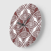 色の選択ケルト結び目模様装飾模様L ラージ壁時計 (傾斜)