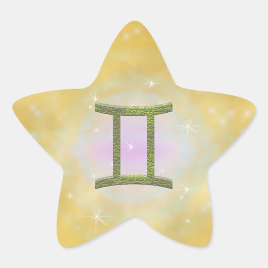 色の選択ジェミニ〔占星術の〕十二宮図占星術の記号 星シール (正面)