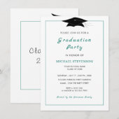 色の選択モダンデザイングラードパーティの招待状 ノートカード (正面/裏面)