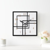 色の選択 スクエア壁時計 (ホーム)