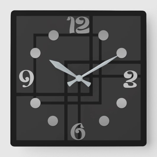 色の選択 スクエア壁時計 (正面)