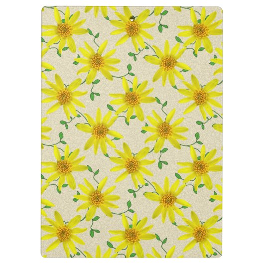 色の野生の花の植物園の黄色 クリップボード (裏面)