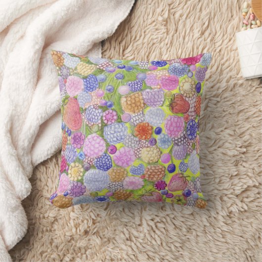 色の鉛筆で果実アメリカのモジョ枕 クッション (ブランケット)