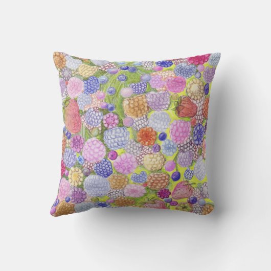 色の鉛筆で果実アメリカのモジョ枕 クッション (裏面)