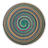 色の陶磁器の引出しまたはキャビネットのノブの渦巻 セラミックノブ (正面)