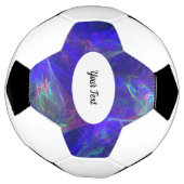 色の霧の渦巻鮮やかきピンク緑の青 サッカーボール (回転)