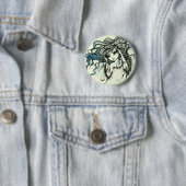 色の音楽的な天使の女の子の妖精のファンタジーの穿孔器 缶バッジ (インサイチュ)