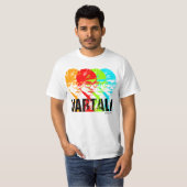 色の顔の写実的なTシャツのドット・コム3A Tシャツ (正面フル)