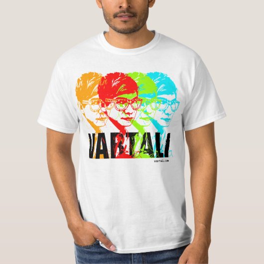 色の顔の写実的なTシャツのドット・コム3A Tシャツ (正面)