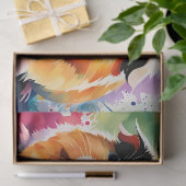 色の飛び散った可愛いモルモット 薄葉紙 (ギフト)