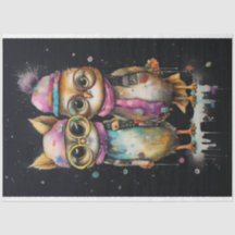 色の飛び散った猫： 芸術的 Pixie Chicks