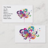 色の魔法の細い棒 名刺 (正面/裏面)