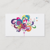 色の魔法の細い棒 名刺 (裏面)