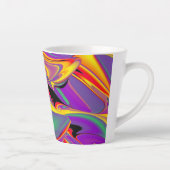 色の魔法、抽象芸術3Dレインボワート カフェラテマグ (右)