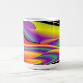 色の魔法、抽象芸術3Dレインボワート コーヒーマグカップ (中央)