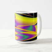 色の魔法、抽象芸術3Dレインボワート コーヒーマグカップ (正面右)