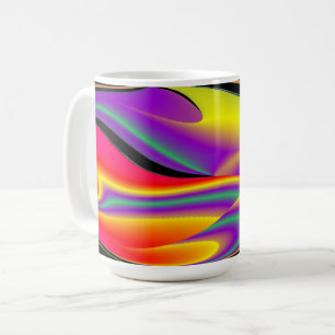 色の魔法、抽象芸術3Dレインボワート コーヒーマグカップ