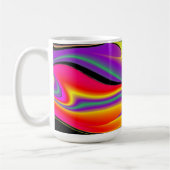 色の魔法、抽象芸術3Dレインボワート コーヒーマグカップ (左)