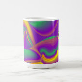 色の魔法、抽象芸術3Dレインボワート コーヒーマグカップ (中央)