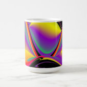 色の魔法、抽象芸術3Dレインボワート コーヒーマグカップ (中央)