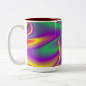 色の魔法、抽象芸術3Dレインボワート ツートーンマグカップ (左)