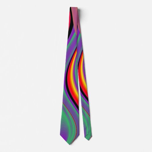 色の魔法、抽象芸術3Dレインボワート ネクタイ (正面)