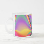 色の魔法、抽象芸術3Dレインボワート フロストグラスマグカップ (左)