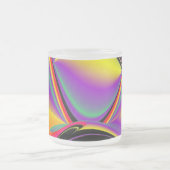色の魔法、抽象芸術3Dレインボワート フロストグラスマグカップ (中央)