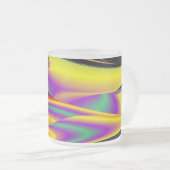 色の魔法、抽象芸術3Dレインボワート フロストグラスマグカップ (正面右)