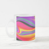 色の魔法、抽象芸術3Dレインボワート フロストグラスマグカップ (左)