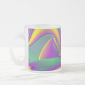 色の魔法、抽象芸術3Dレインボワート フロストグラスマグカップ (左)