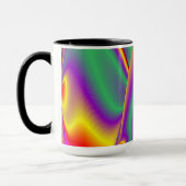 色の魔法、抽象芸術3Dレインボワート マグカップ (左)